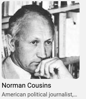Vitamin C remarkable power! Norman Cousins