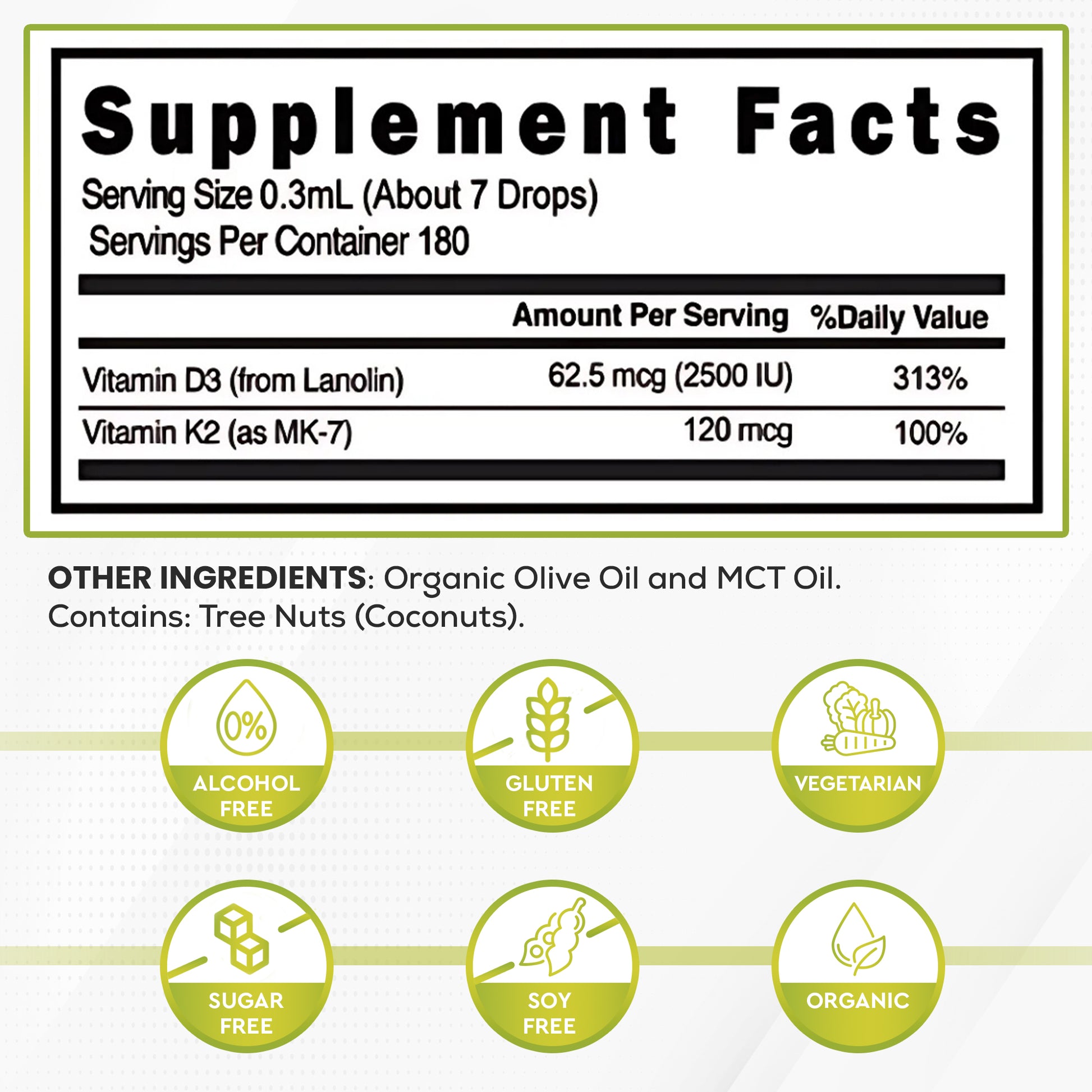 ORGANIC RAW VITAMIN D3 VEGETARIAN + K2 (Liquid drops. 90 Servings) - lookingvibrantcom