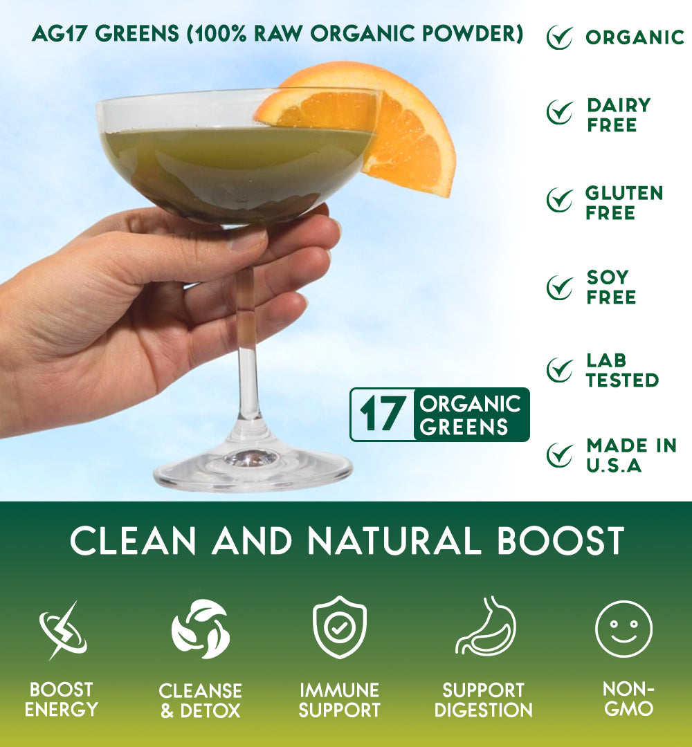 AG17 Greens (100% Raw Organic Powder) - lookingvibrantcom