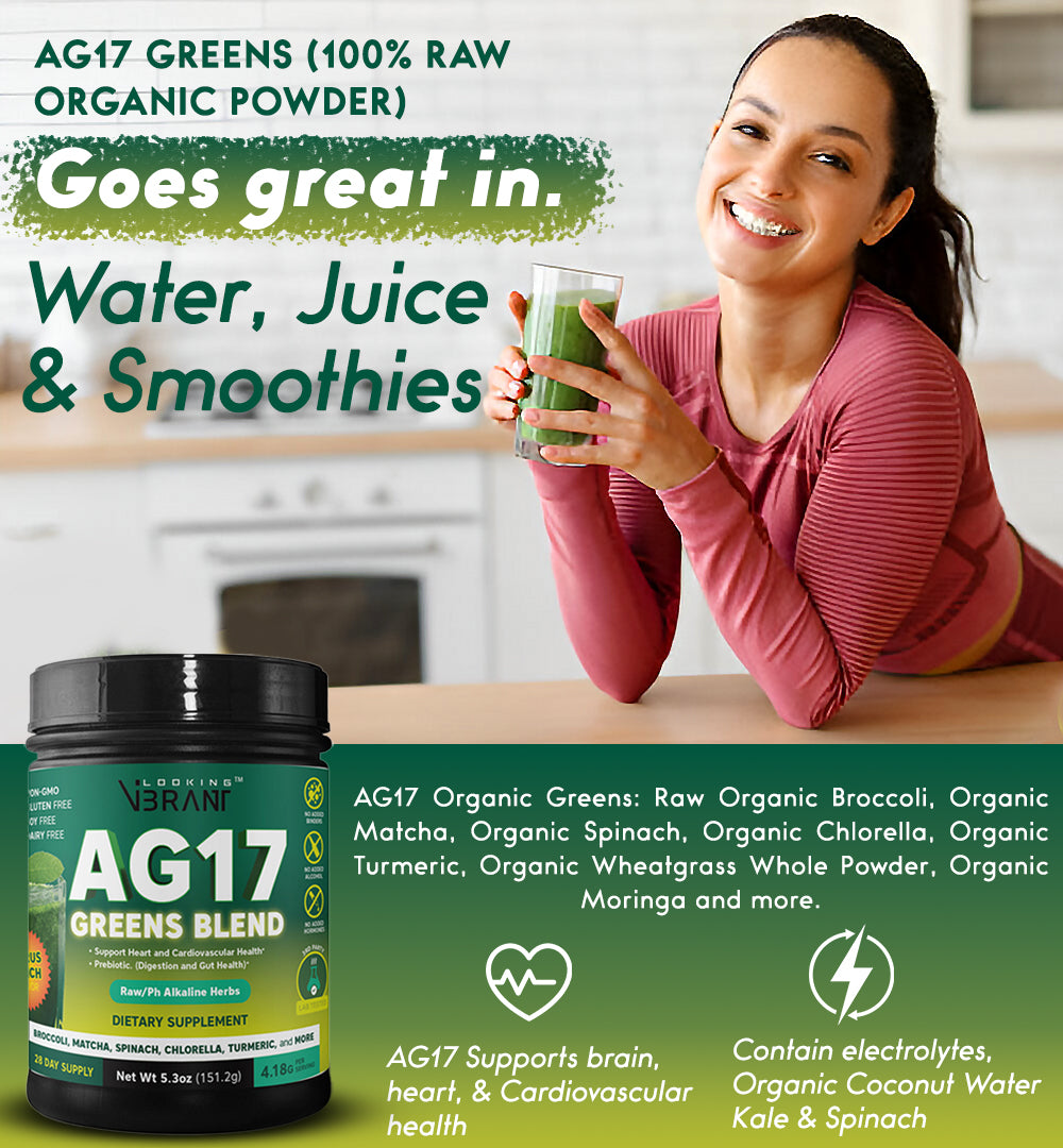 AG17 Greens (100% Raw Organic Powder) - lookingvibrantcom