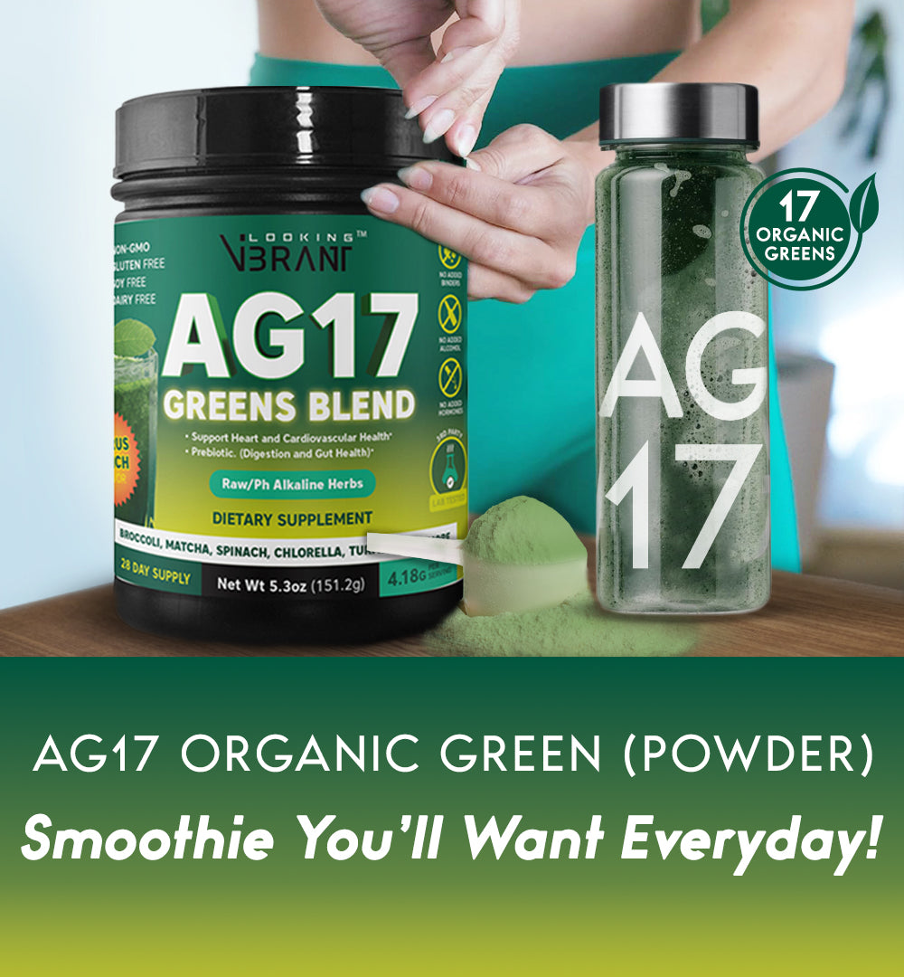 AG17 Greens (100% Raw Organic Powder) - lookingvibrantcom
