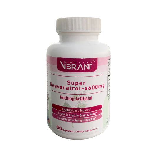 Resveratrol 600mg (50%) Trans-Resveratrol (60-servings) - lookingvibrantcom