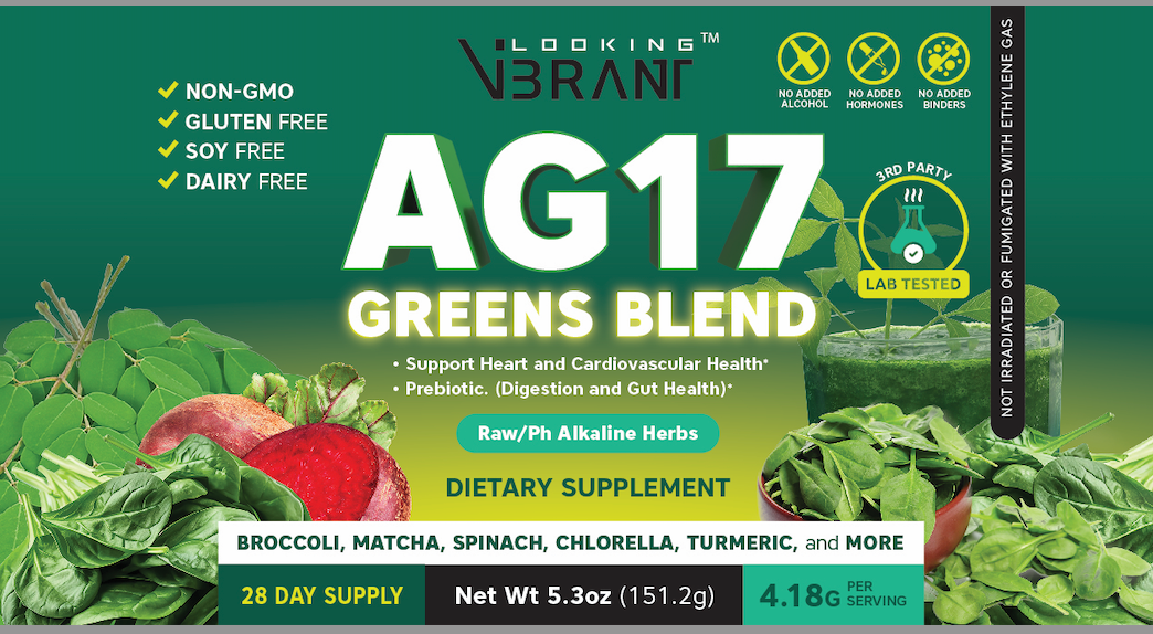 AG17 Greens (100% Raw Organic Powder) - lookingvibrantcom