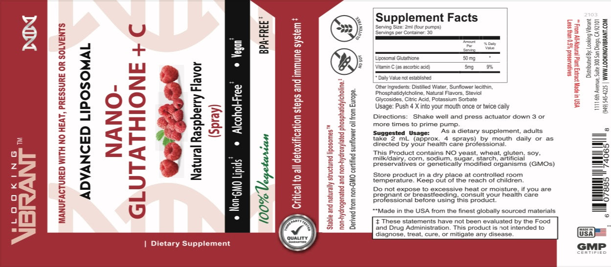 Liposomal Nano Glutathione 50nm - lookingvibrantcom