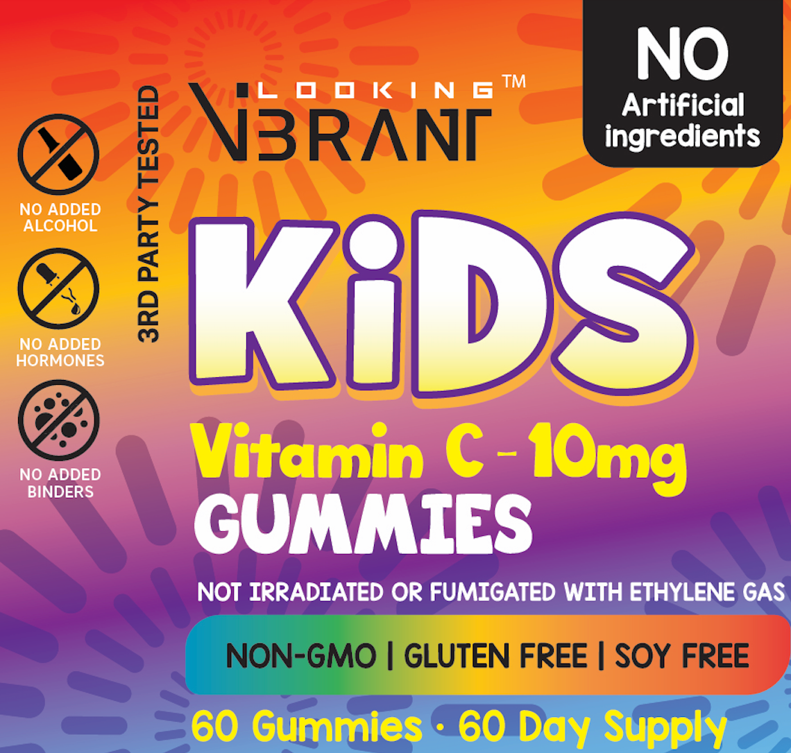 Kids Vitamin C-10mg (Gummies- Delicious) - lookingvibrantcom