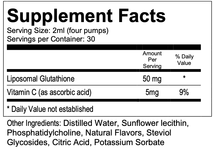 Liposomal Nano Glutathione 50nm - lookingvibrantcom