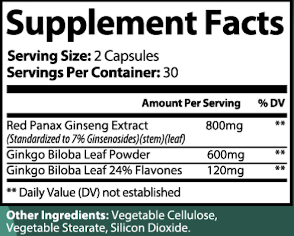 PURE GINKGO BILOBA+RED PANAX GINSENG EXTRACT - lookingvibrantcom