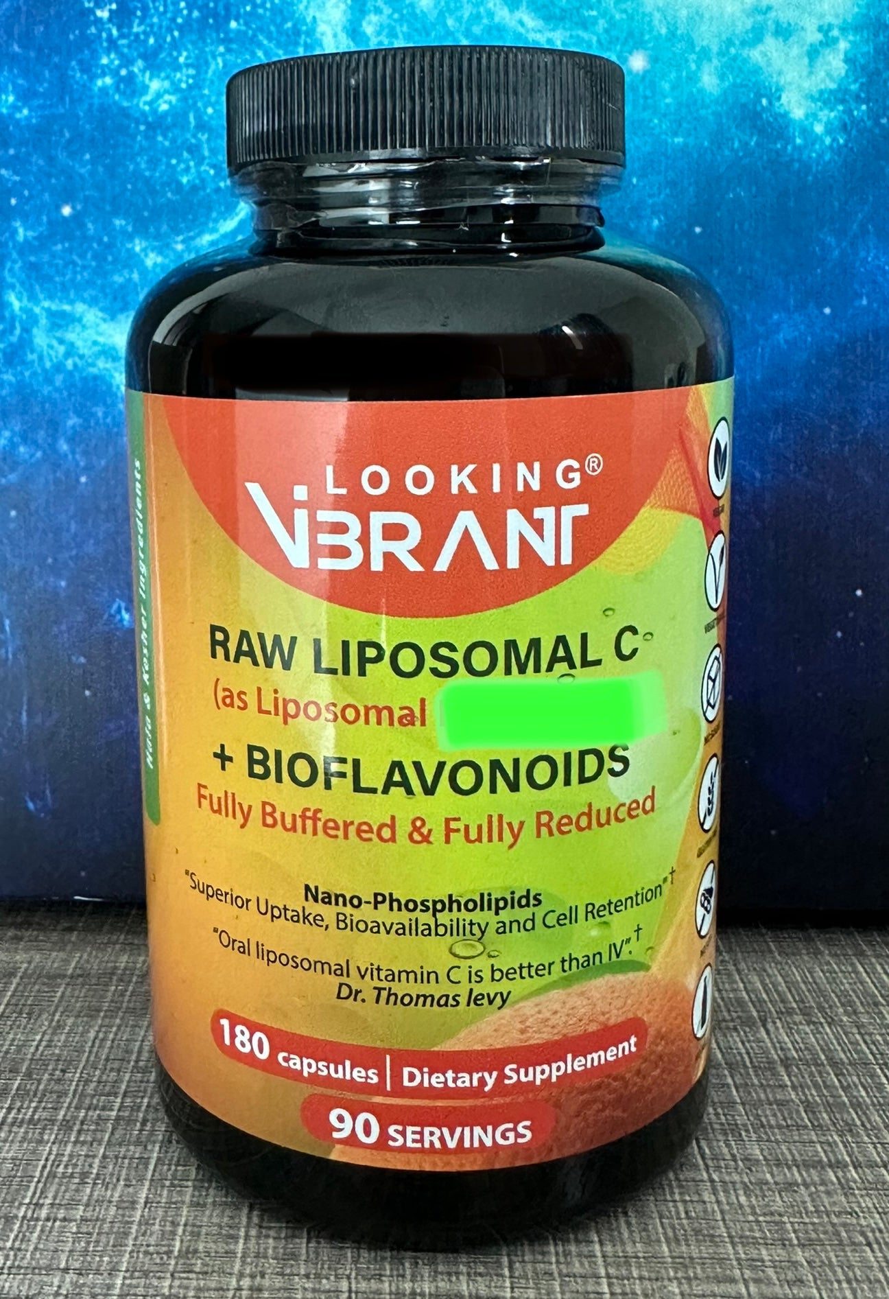 Raw Liposomal C + Bioflavonoids (90-servings vegetarian capsule)