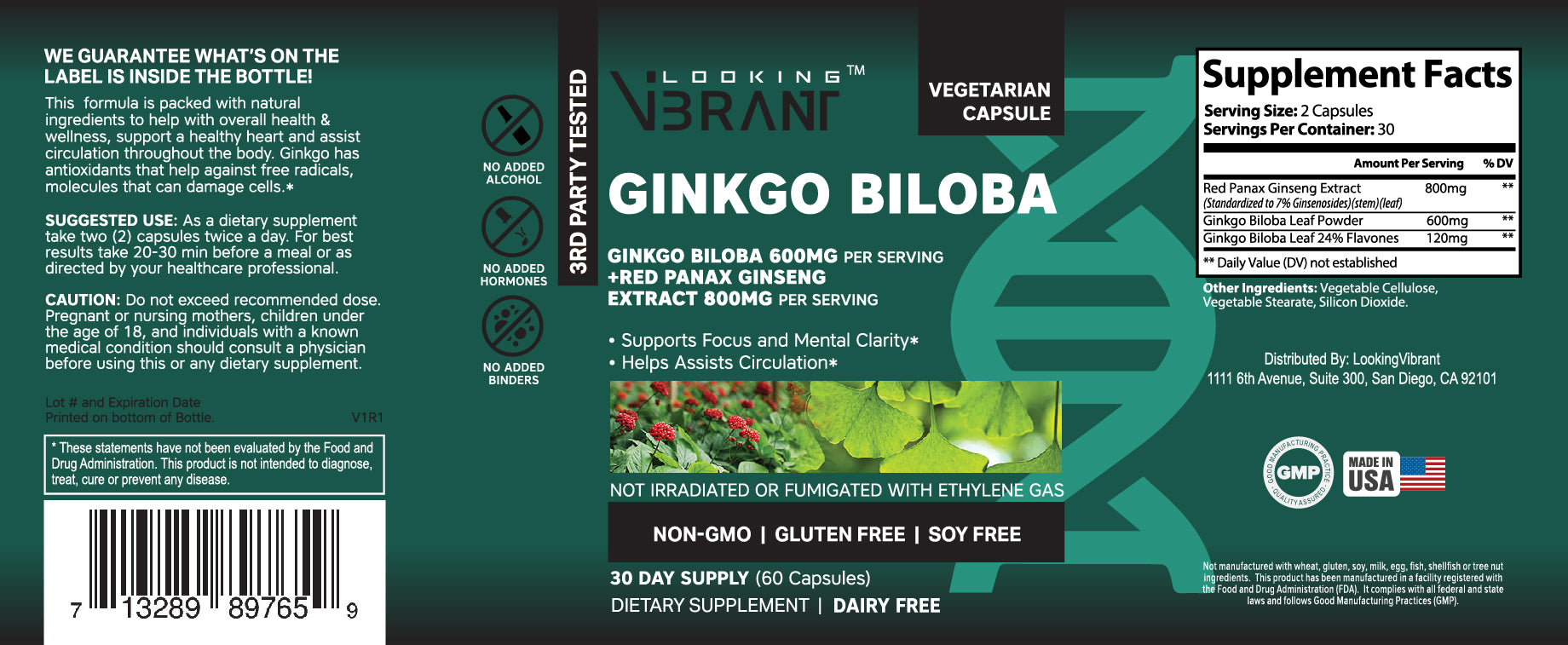 PURE GINKGO BILOBA+RED PANAX GINSENG EXTRACT - lookingvibrantcom