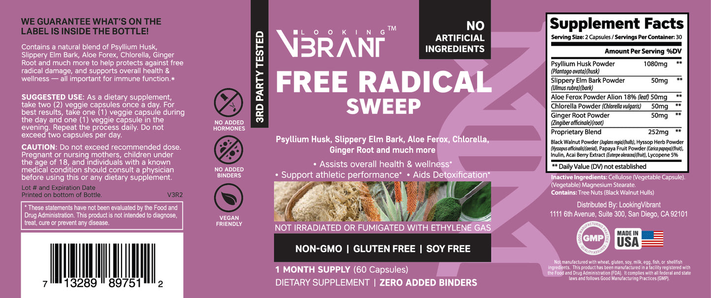 Free Radical Sweep custom formula contains 1,532mg (daily dose) - lookingvibrantcom