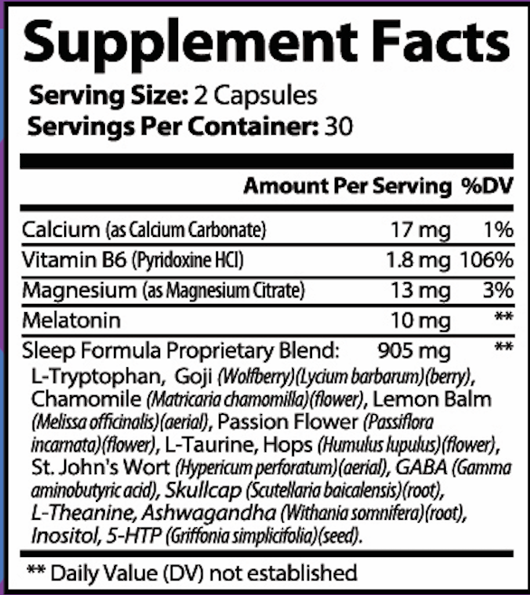 SLEEP HERBAL FORMULA 905mg - lookingvibrantcom