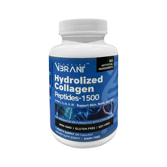 Collagen Peptides-1000 (Blend of Hydrolyzed Collagen + Protein Peptides) - lookingvibrantcom