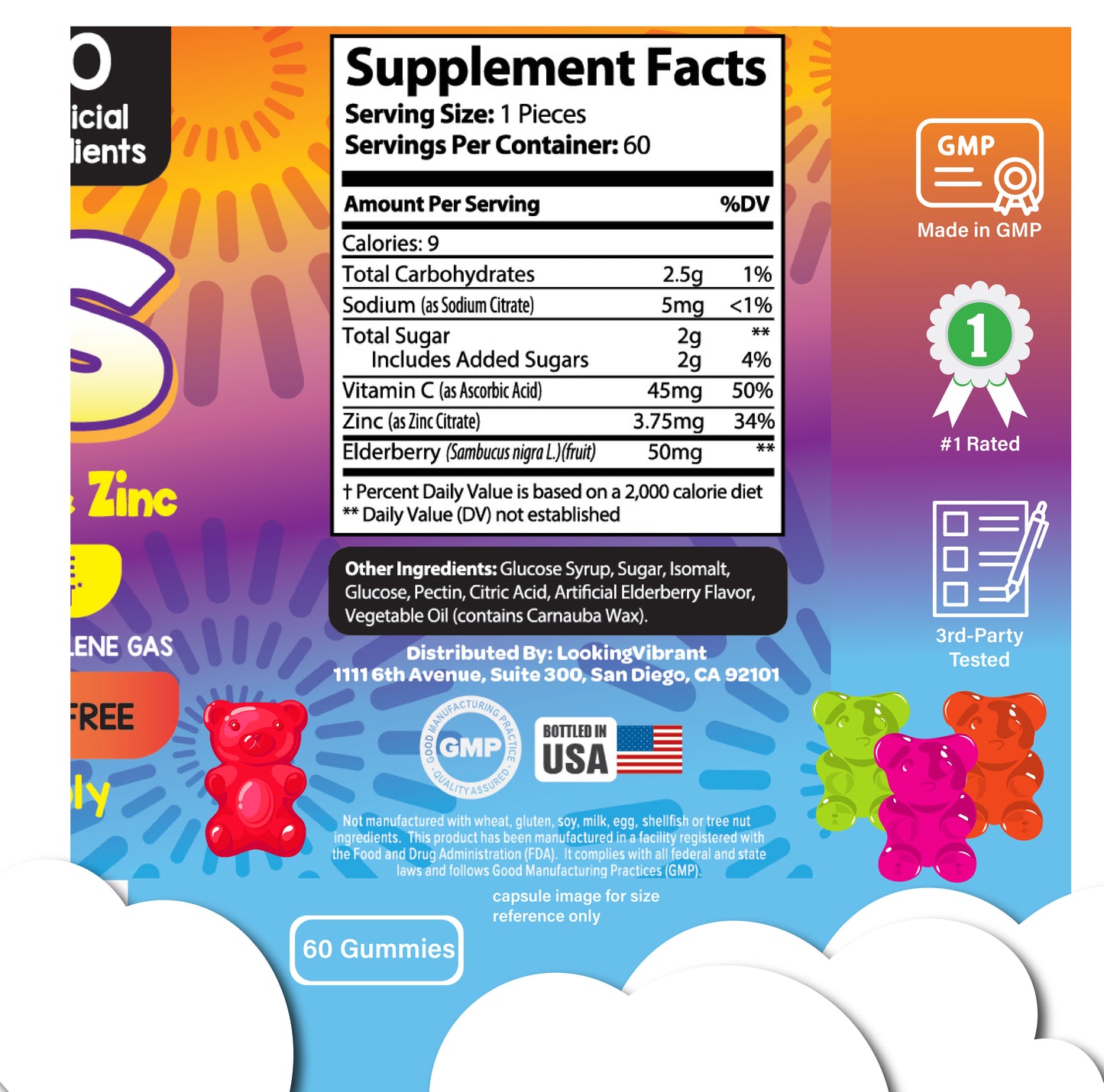 Kids Vitamin C-10mg (Gummies- Delicious) - lookingvibrantcom