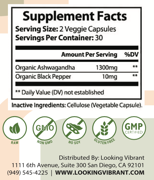 Organic Ashwagandha+Organic Black Pepper - lookingvibrantcom