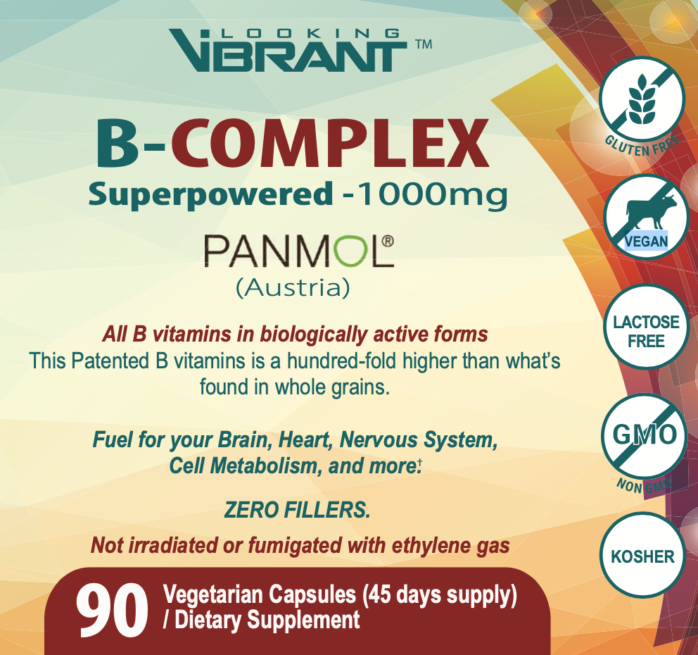 B-COMPLEX Superpowered-1000mg (Patented organic imported from Austria) - lookingvibrantcom