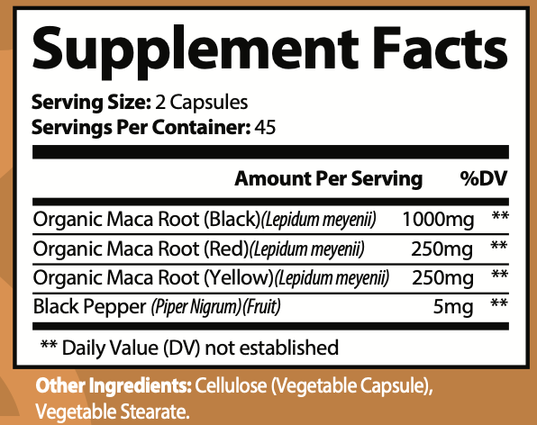 MACA MAX-1500MG (100% ORGANIC) - lookingvibrantcom