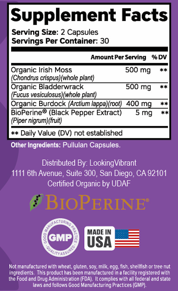100% ORGANIC SEA MOSS BLEND (Supports Brain, Nerve & Immune Health) - lookingvibrantcom