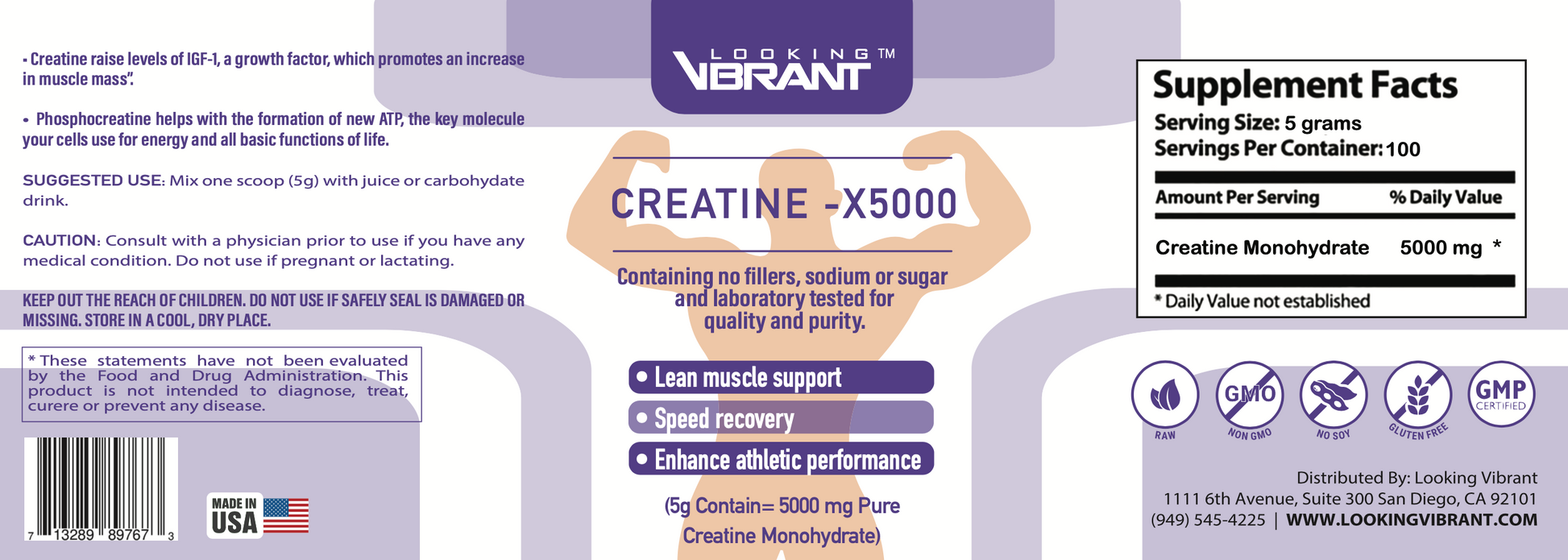 Pure Creatine-X5000 - lookingvibrantcom