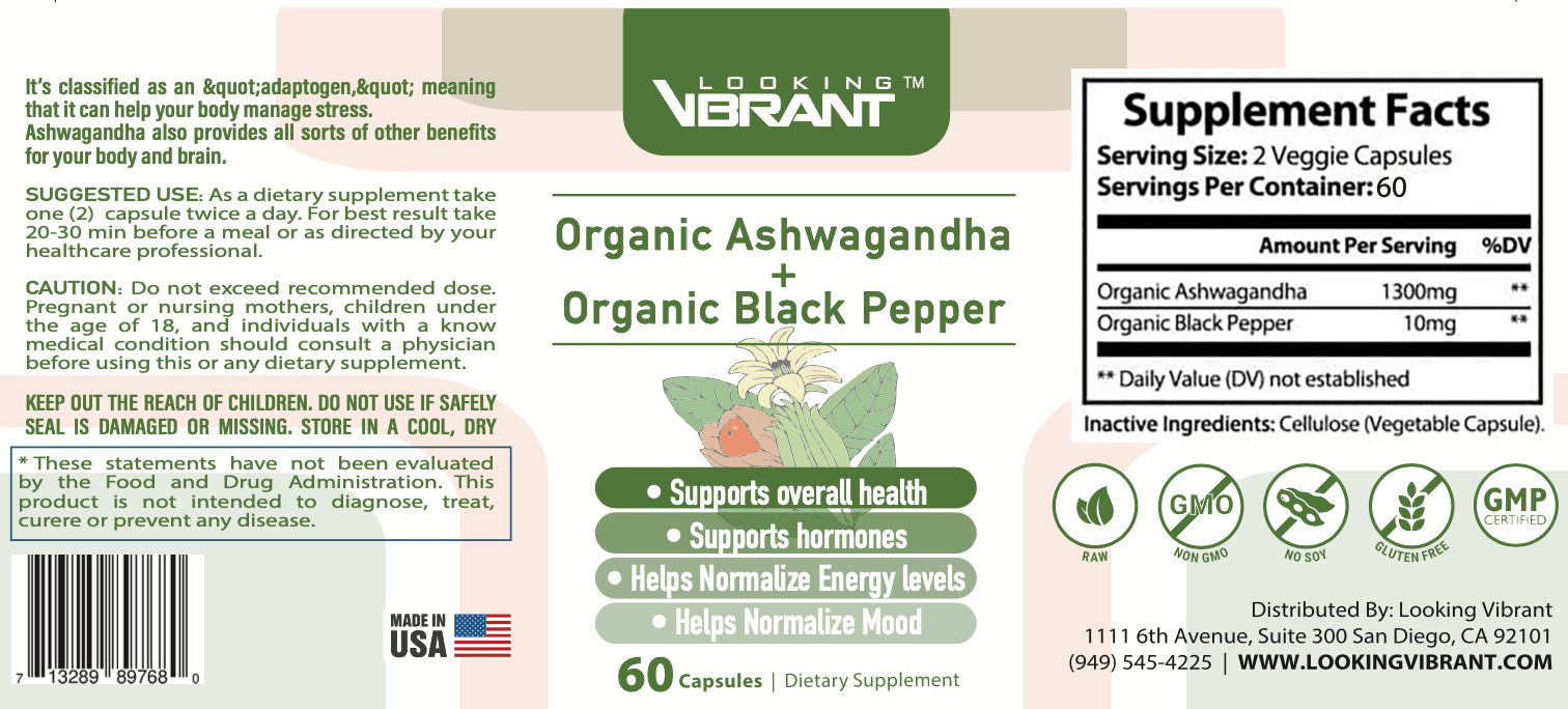 Organic Ashwagandha+Organic Black Pepper - lookingvibrantcom