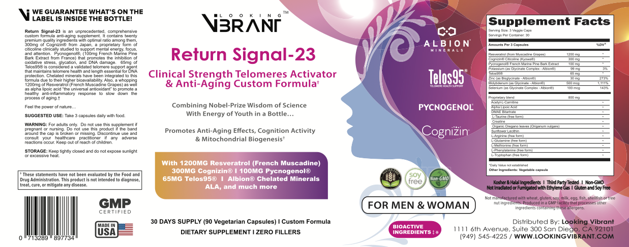 Return Signal-23. (Telomerase / Anti-Aging) - lookingvibrantcom