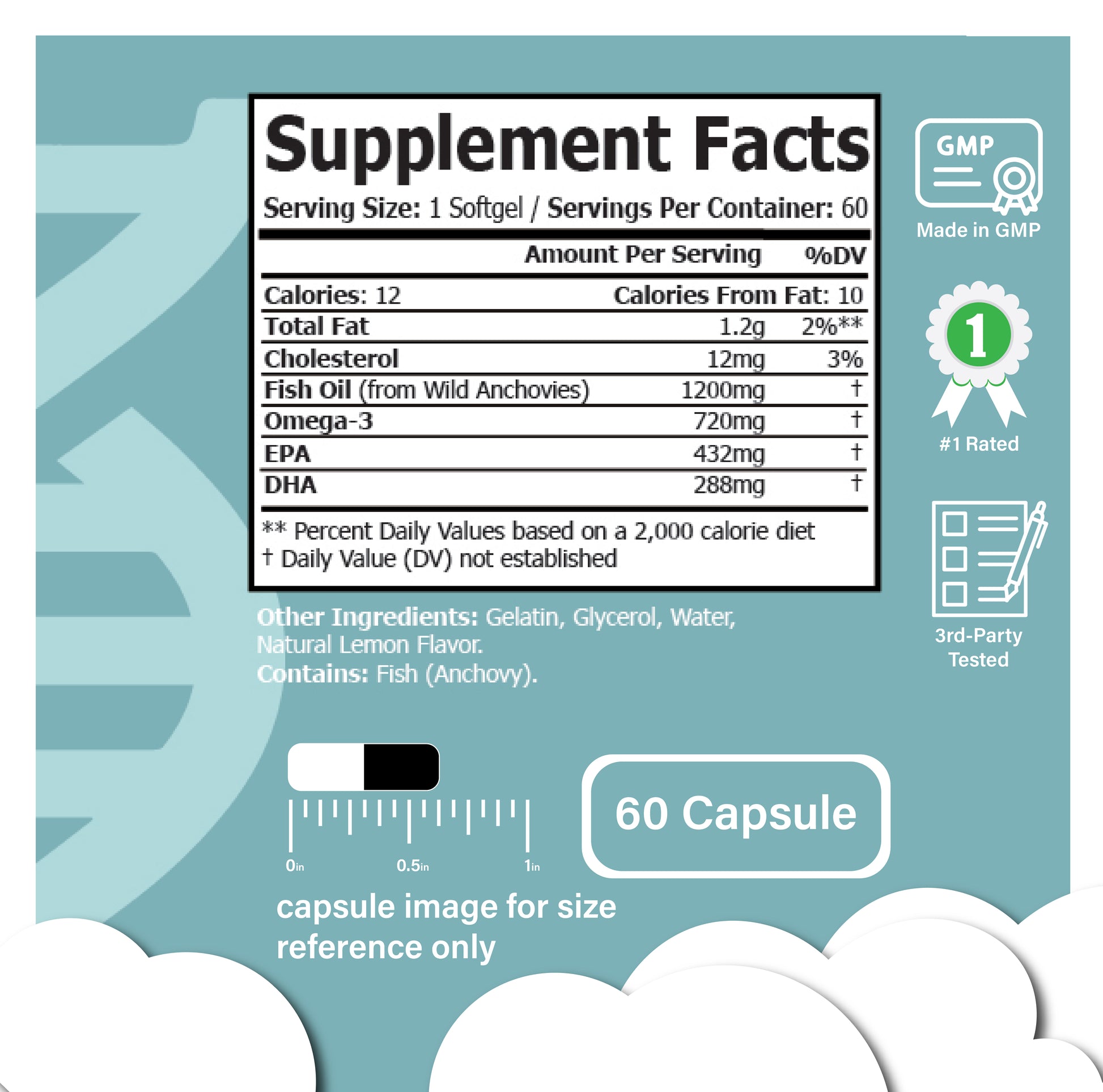 FISH OIL 1200MG (100% WILD ANCHOVY) 60 SERVINGS - lookingvibrantcom