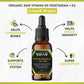 ORGANIC RAW VITAMIN D3 VEGETARIAN + K2 (Liquid drops. 90 Servings)