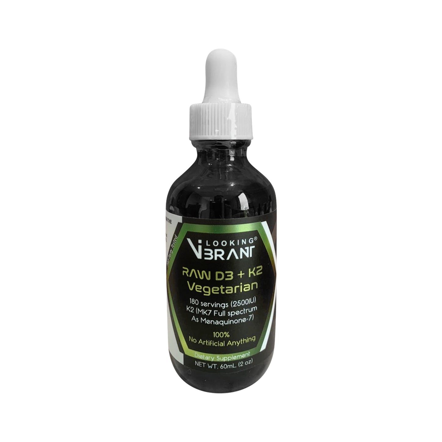 ORGANIC RAW VITAMIN D3 VEGETARIAN + K2 (Liquid drops. 90 Servings)