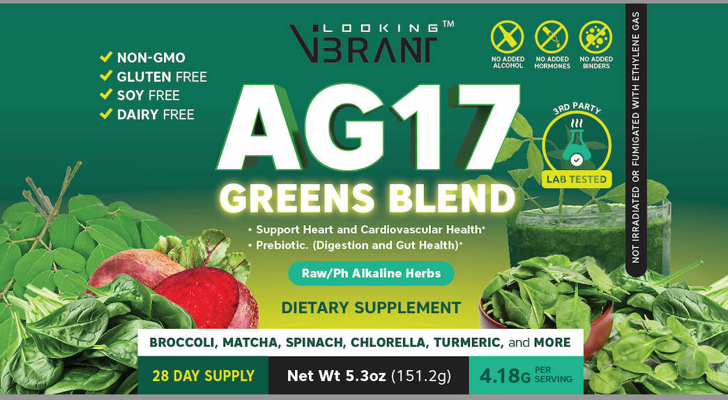 AG17 Greens (100% Raw Organic Powder)