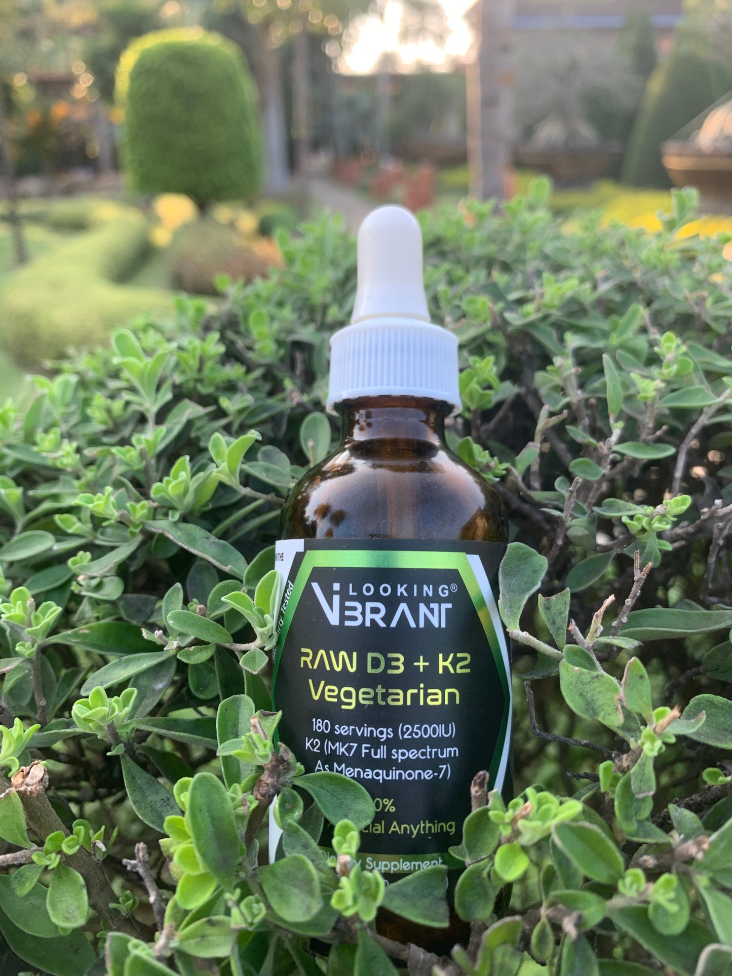 ORGANIC RAW VITAMIN D3 VEGETARIAN + K2 (Liquid drops. 90 Servings)