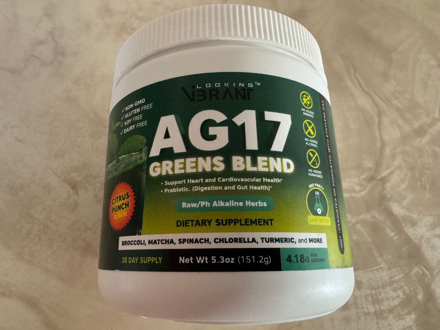 AG17 Greens (100% Raw Organic Powder)