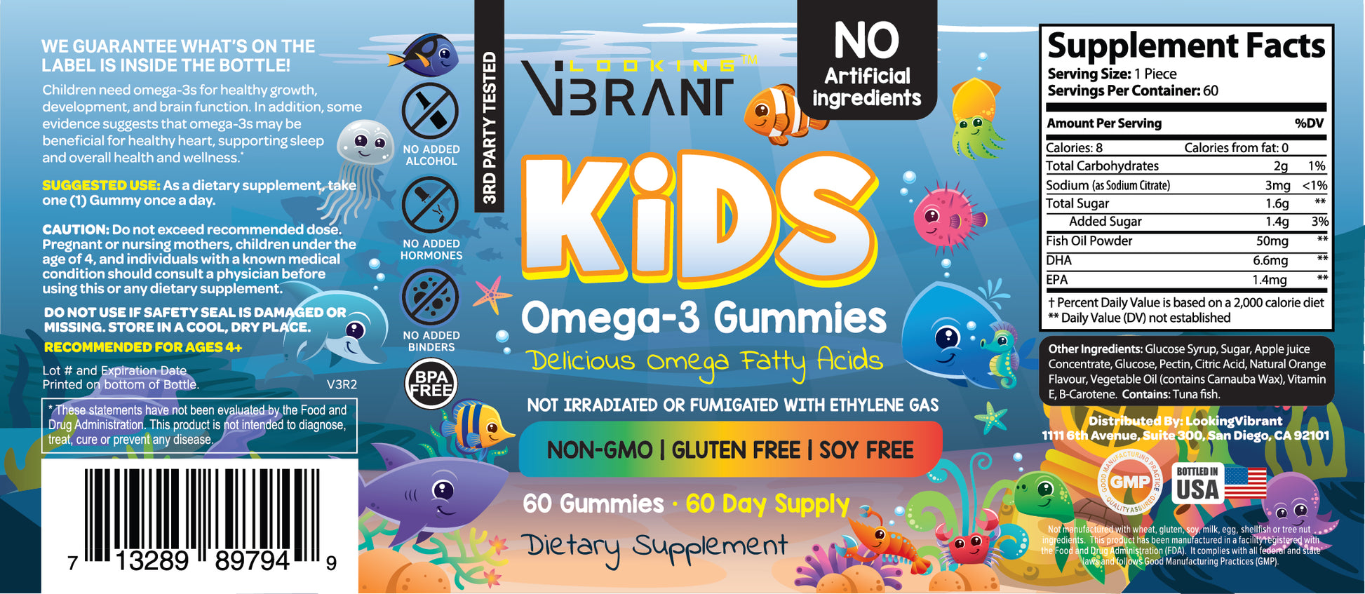 KiDS Omega-3 Gummies (Delicious) - lookingvibrantcom