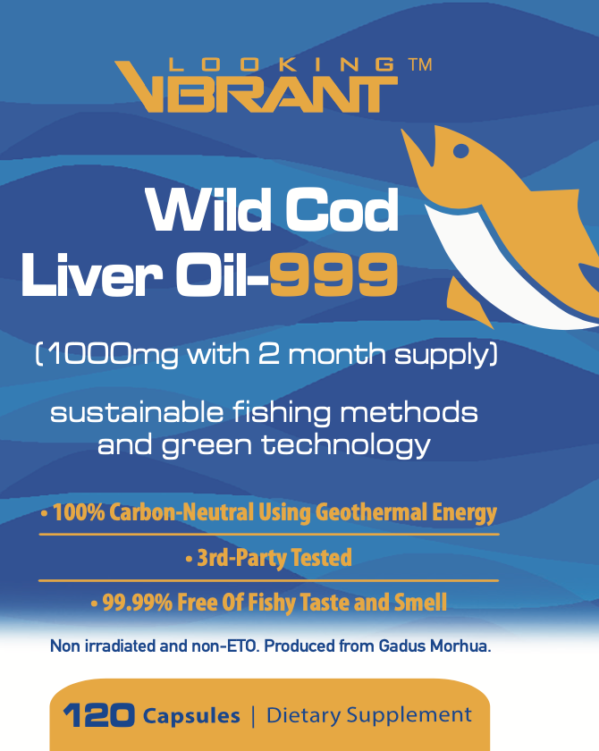 Wild Cod Liver Oil-999 (Iceland. 2-Month Supply) - lookingvibrantcom