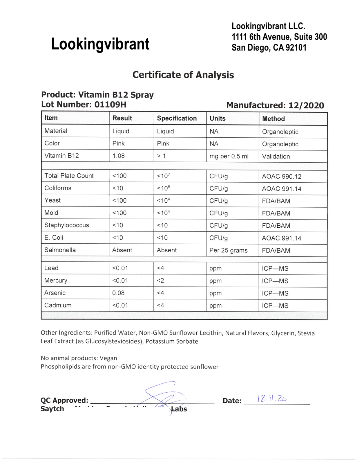 Liposomal Spray B12 (2-Month Supply) - lookingvibrantcom