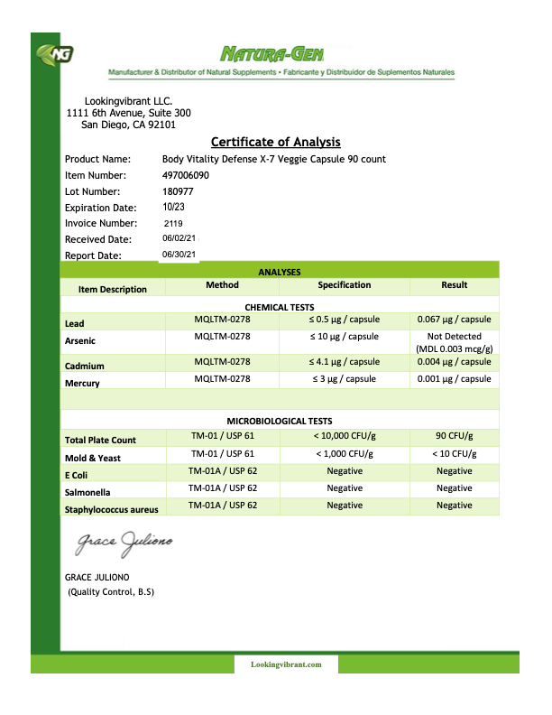 BODY VITALITY & DEFENSE-X7 - lookingvibrantcom