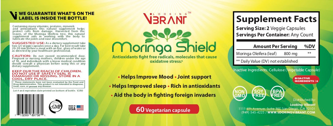 Moringa Shield (100% herbal Moringa Oleifera Leaf) - lookingvibrantcom