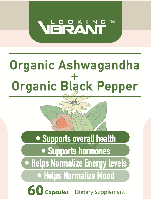 Organic Ashwagandha+Organic Black Pepper - lookingvibrantcom